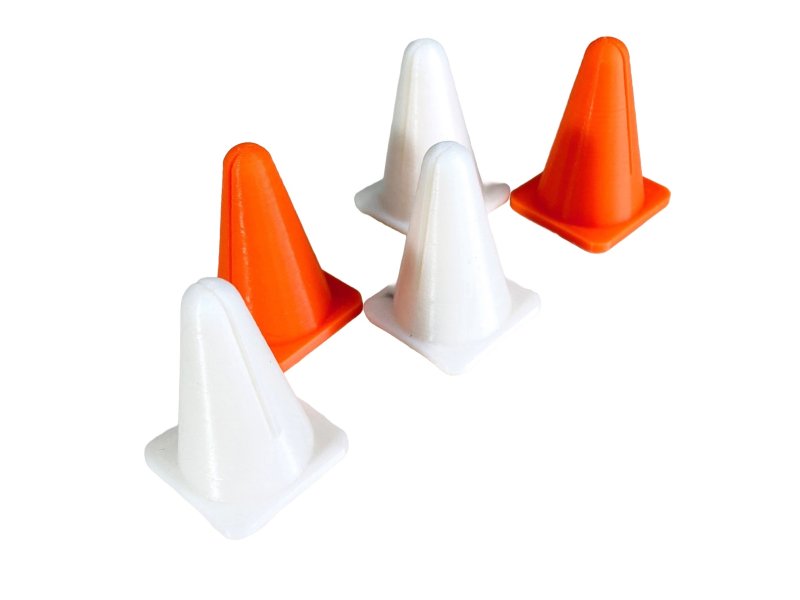 画像3: ミニュチュア ３角コーン (高さ３.5cm) メモスタンド ミニ　５個セット (3)