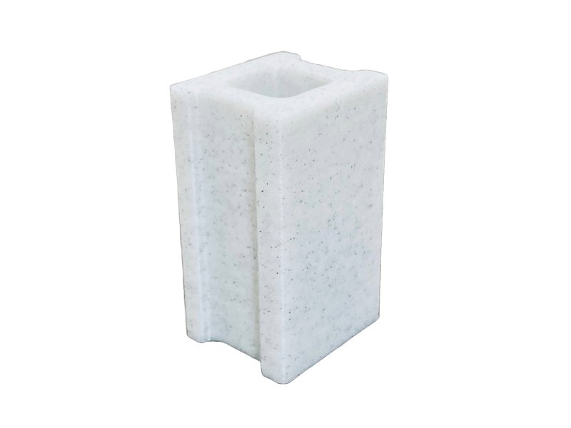 画像2: ミニュチュア コンクリートブロック風 1穴 (高さ4.5cm) M (2)