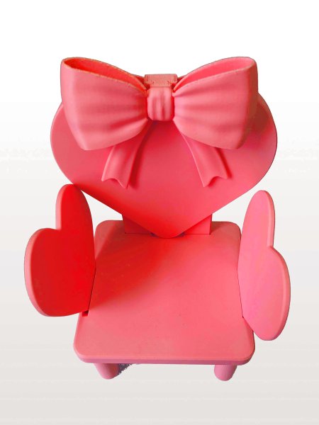画像1: 【期間限定 特別セール】ぬい椅子 ハート リボンセット (1)