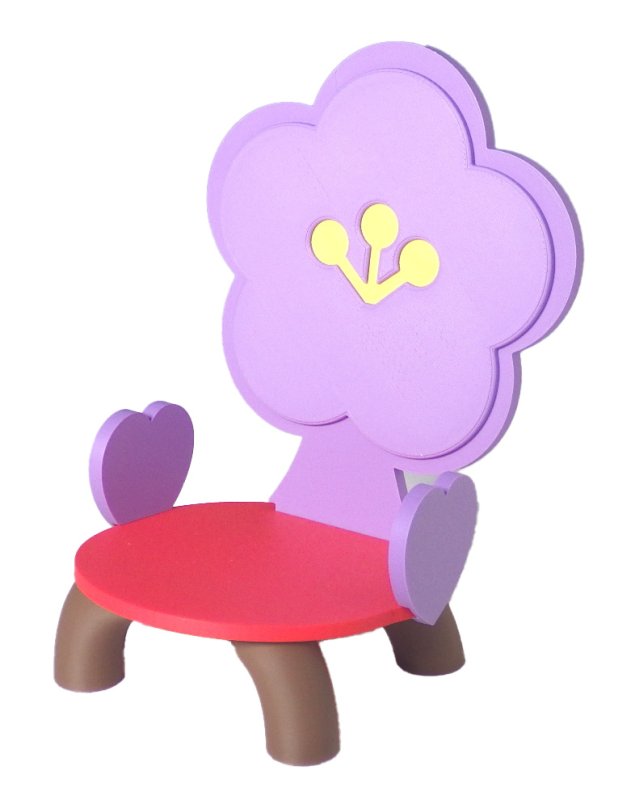 画像2: ぬい椅子 プラム (2)